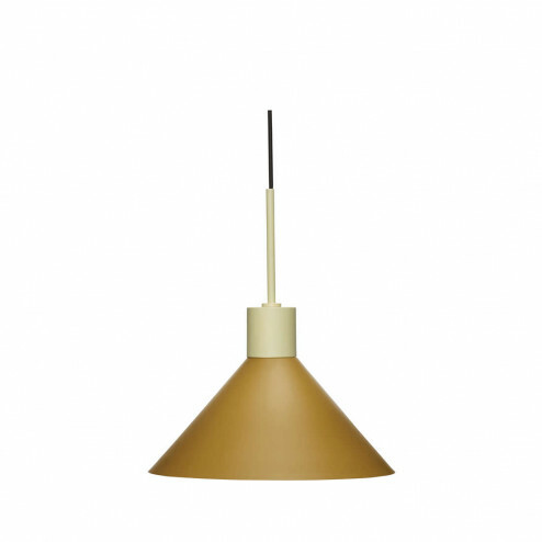 Hübsch Interior metalen hanglamp 'Crayon', Ø35cm, amber
