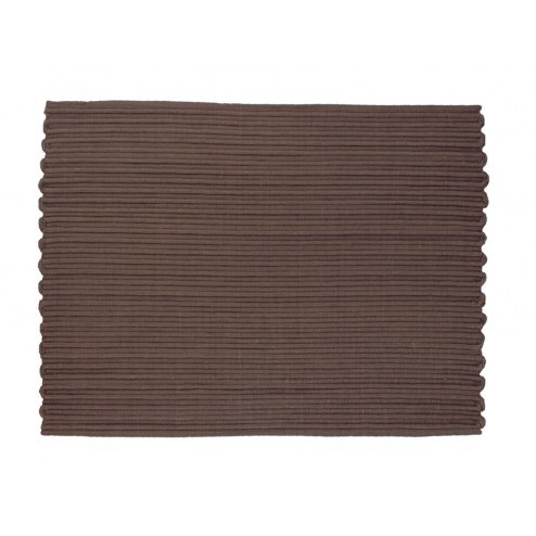 Placemat Ribbed bruin