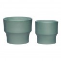 Hubsch groene potten van keramiek (set van 2)